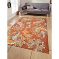 Glitzy Rugs 5 x 8 ft. Hand Tufted Wool Floral Rectangle Area RugRust UBSK00151T0028A9